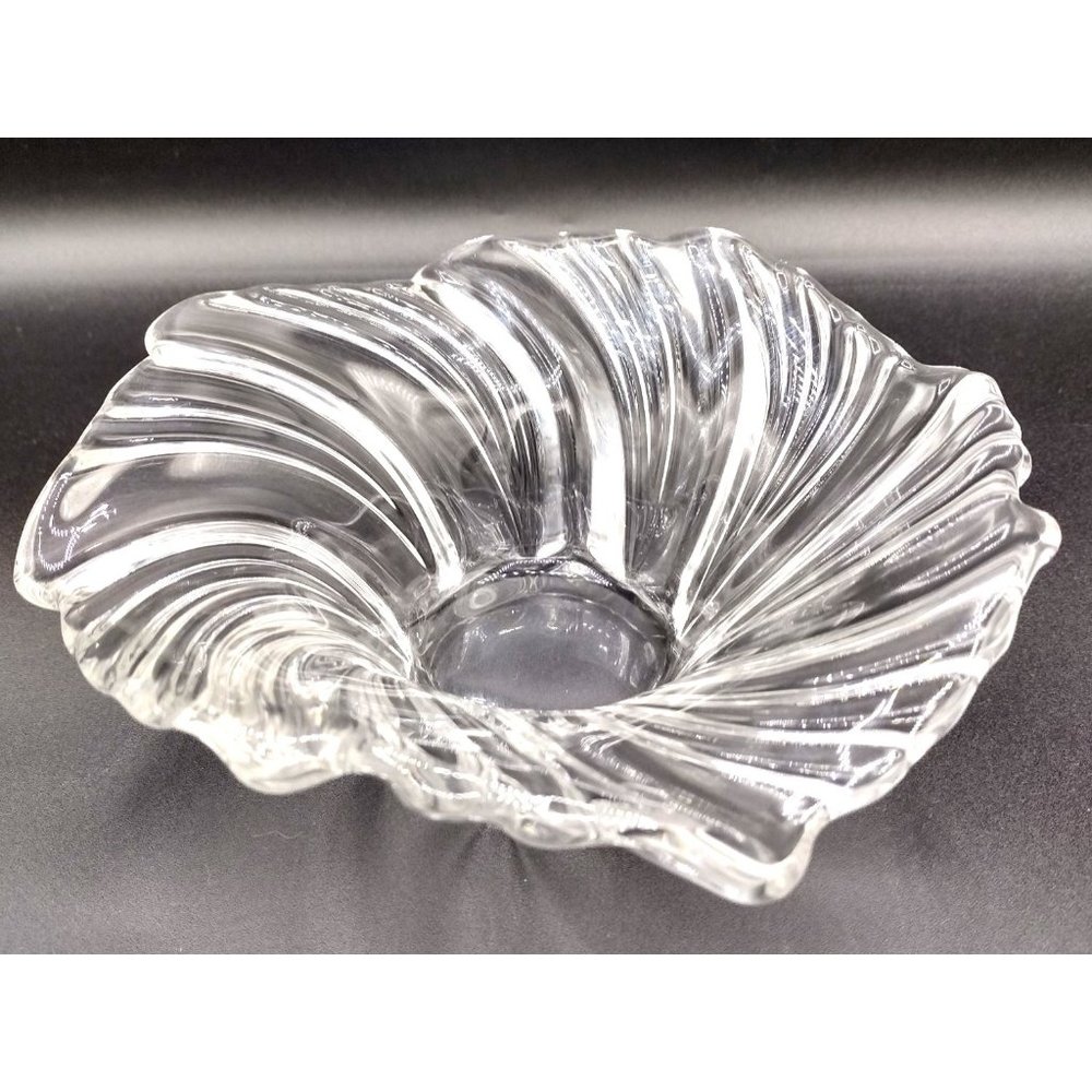 Vintage Centerpiece Bowl Crystal Mikasa Belle Epoque Germany 1980s Vintage 8 In